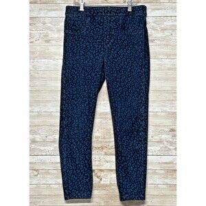 SPANX Animal Print Jean-ish Ankle Leggings Blue Womens S Pull On 20018R